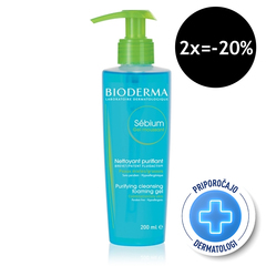 Bioderma Sebium, peneči gel za čiščenje kože (200 ml)