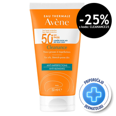 Avene Sun Cleanance, ultra lahka krema - zelo visoka zaščita - ZF50+ (50 ml)