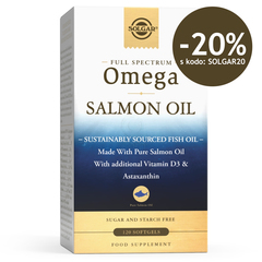 Solgar Full Spectrum Omega Salmon Oil, mehke kapsule (120 kapsul)