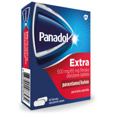 Panadol Extra 500 mg/65 mg, filmsko obložene tablete (12 tablet)