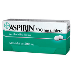 Aspirin 500 mg, 50 tablet