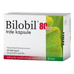 Bilobil 80 mg Krka, trde kapsule (60 kapsul)