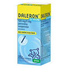 Daleron za otroke 120 mg/5 ml Krka, peroralna suspenzija (100 ml)