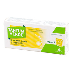Tantum Verde z okusom limone 3 mg pastile (20 pastil)