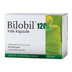 Bilobil 120 mg Krka, trde kapsule (60 kapsul)