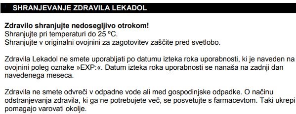 lekadol navodila